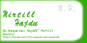 mirtill hajdu business card